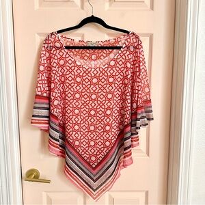 Red live and let live poncho